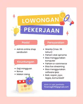 Lowongan Kerja Admin Serabutan