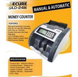 secure LD 24M Money counter / mesin hitung uang