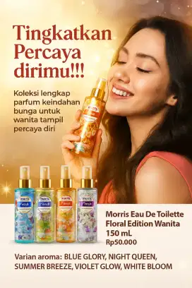 Parfum Morris Eau De Toilette Floral Edition Cewek Cwe Wanita 150ml
