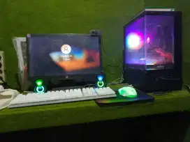 PC Gaming Lengkap intel core i7 7700 Monitor LED Hp
