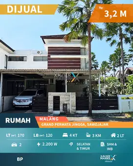 Dijual Rumah Hook Modern di Grand Permata Jingga, Sawojajar Malang