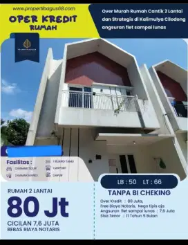 Over Kredit Rumah 2 Lantai Deket Setu Cilodong