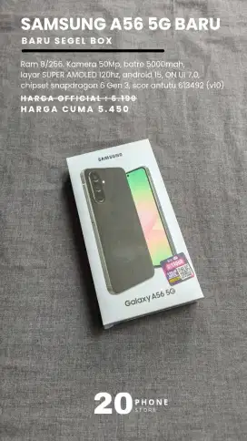 SAMSUNG A56 5G 8/256GB BARU