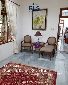 For SALE Rumah/Kantor Siap Huni di Kebayoran Baru