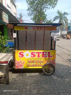Jual gerobak kayu jati landa