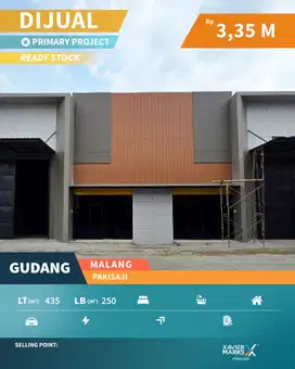 Dijual Gudang Modern Kawasan Pergudangan di Pakisaji Malang