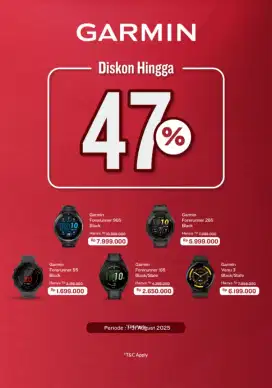 Diskon 47% Garmin forunner