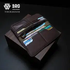 Dompet panjang full kulit sapi jahitan tangan jenis crazy horse