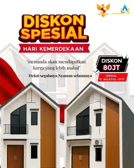 Rumah 2 lantai 3 kamar tidur dan 2 kamar tidur ada kolam renang