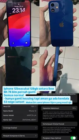 Iphone 12 beacukai 128gb