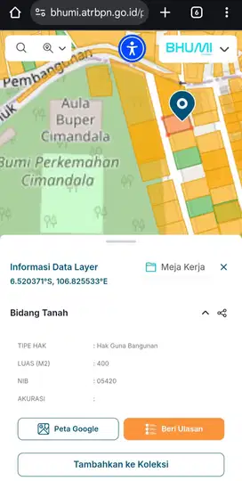 DIJUAL TANAH KOSONG SERTIPIKAT HGB (PROSES PENINGKATAN SHM)