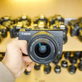 Canon M100 Kit 15-45mm Fullset Mulus