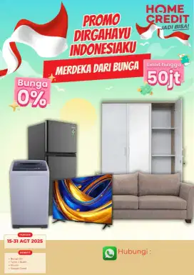 Promo merdeka Kredit kulkas aqua set buy set 4 pintu