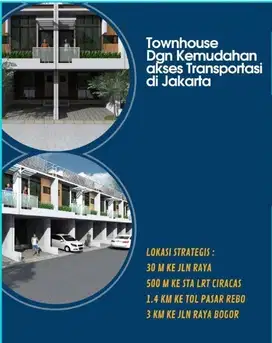 RUMAH 2 LANTAI SRATEGIS DEPAN JALAN RAYA DI CIRACAS, JAKARTA TIMUR
