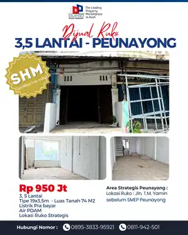 Dijual Ruko 3,5 Lantai Lokasi Prime Peunayong Banda Aceh – sudah SHM