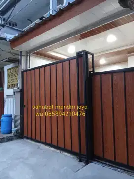 Pagar dorong carport minimalis