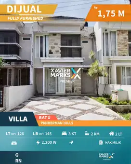 Villa 2 Lantai Furnish di Panderman Hills Batu