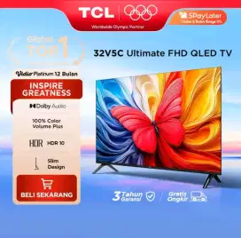 TCL QLED google tv 32 inch baru
