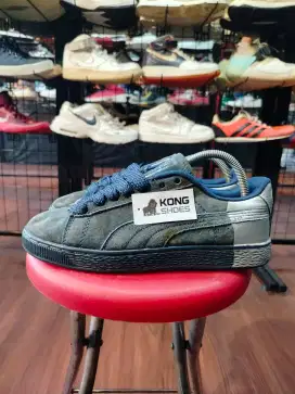 SEPATU PM SUEDE DANCE CREW NAVY SILVER