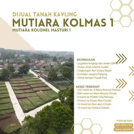Investasi Emas, cocok untuk hunian,Kavling Mutiara Kolonel Masturi