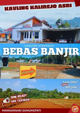 Tanah Kavling Murah Bisa Dicicil SHM Ready di Mangunsari