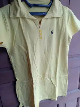 Kaos polo warna kuning, size s