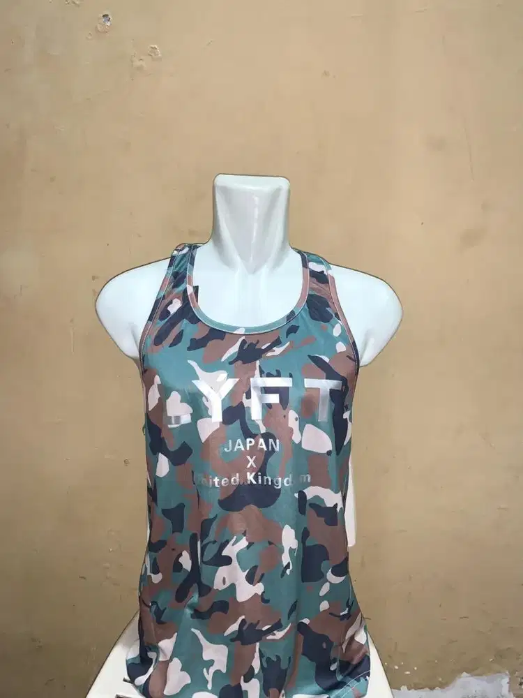 Singlet LYFT olahraga motif Army