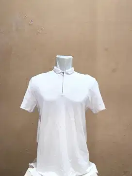 kaos polo H&M lengan pendek warna putih