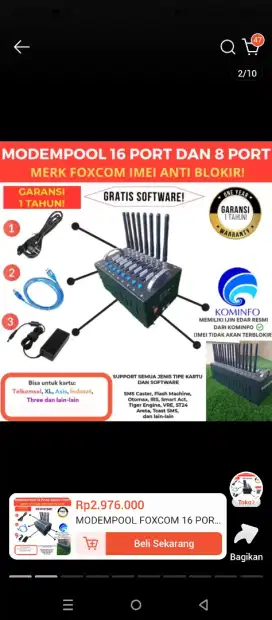 Modempool barang baru bukan bekas