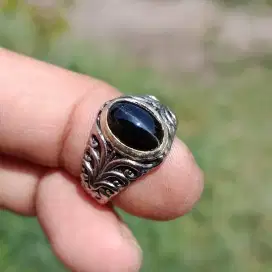 Cat Eye Sillimanite cincin simpel