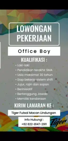 Lowongan pekerjaan OFFICE BOY