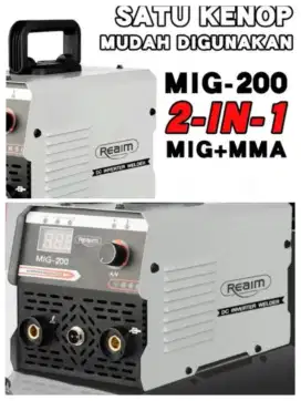 Mesin las MIG-200 merk REAIM. produk JERMAN. 1.SET BARANG BARU 2-IN -1