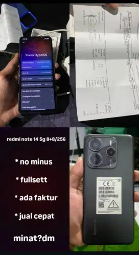 Redmi note 14 5G 8+8/256