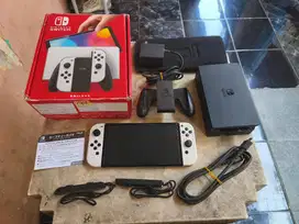 Nintendo Switch OLED Atmos 256GB White Fullset 00
