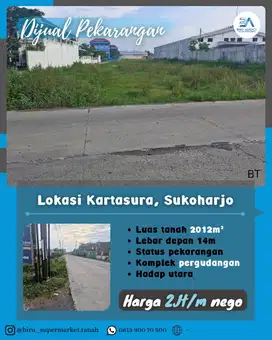 Tanah Pekarangan Kawasan Komplek Pergudangan Di Kartasura