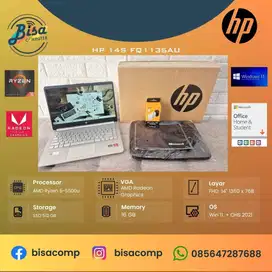HP 14s FQ1135AU AMD ryzen 5-5500u ssd 512gb ram 16gb