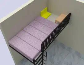 Mezzanine balkon indoor kamar tambahan minimalis jogja free design 3D