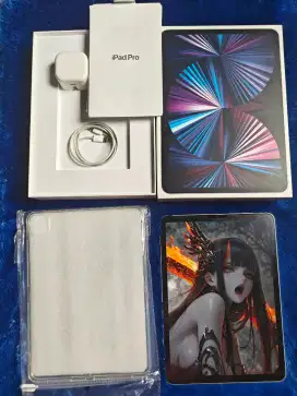 iPad Pro M1 128gb Wifi 3rd Gen 3 Fullset Original Apple Mulus Silver