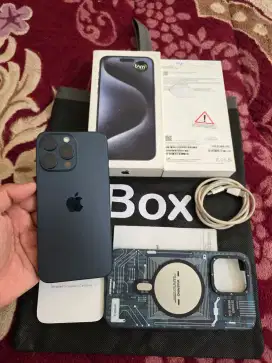 iphone 15 pro max 256gb resmi iBox,garansi 23-01-2026 battry 93% super