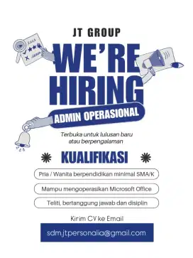 Lowongan Kerja Admin Operasional Surabaya