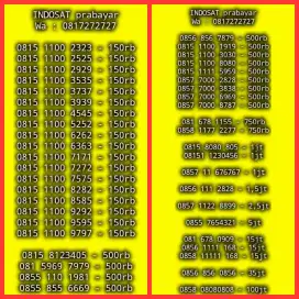 NOMOR CANTIK INDOSAT