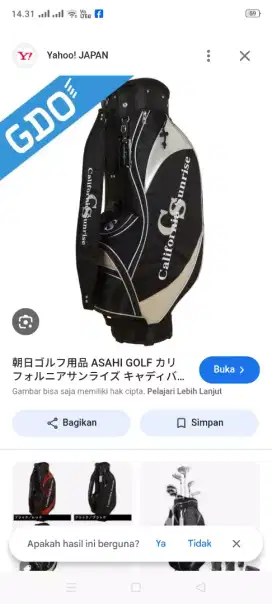 Tas golf Japan kondisi 95%