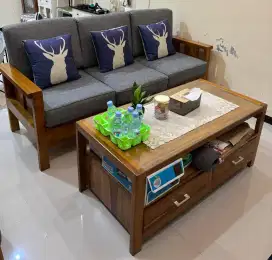 KURSI & MEJA TAMU KAYU JATI JEPARA - ISTIMEWA