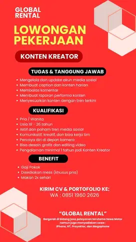 Lowongan Kerja Konten Kreator