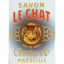 Iklan enamel kecil SAVON LE CHAT dari France era Ned - Indie