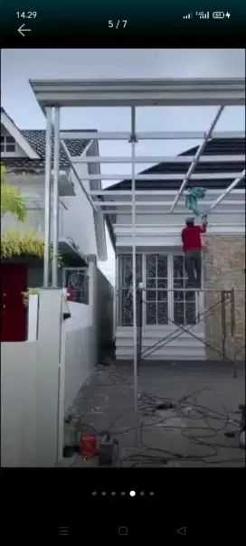 atap bocor kanopi atap bajarigan terpasang dll