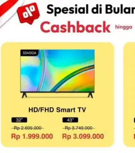 SEGAMPANG ITU CICILAN TV PROMO 0% DAN FREE 1X ANSURAN