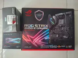 Dijual Asus ROG STRIX B450-E Gaming + AMD Ryzen 5 3600
