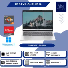 HP PAVILION PLUS 14 AMD RYZEN 5 AMD RADEON GRAPHICS 16GB LPDDR5 SSD512