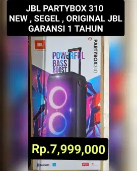 Rp.7,999
Speaker JBL PARTYBOX 310 ‼️
NEW , SEGEL , ORIGINAL JBL